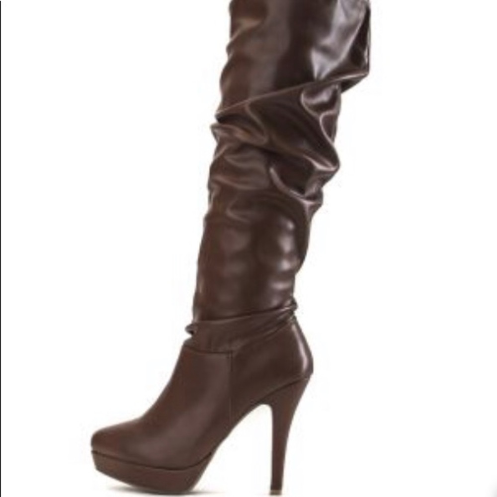 Sexy Brown High Heeled Boots Anthropologie